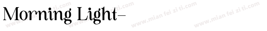 Morning Light字体转换